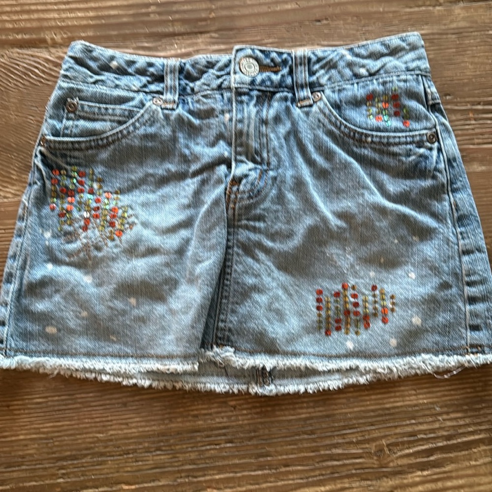 Limited Too girls blue Denim Jean Skort Size 8